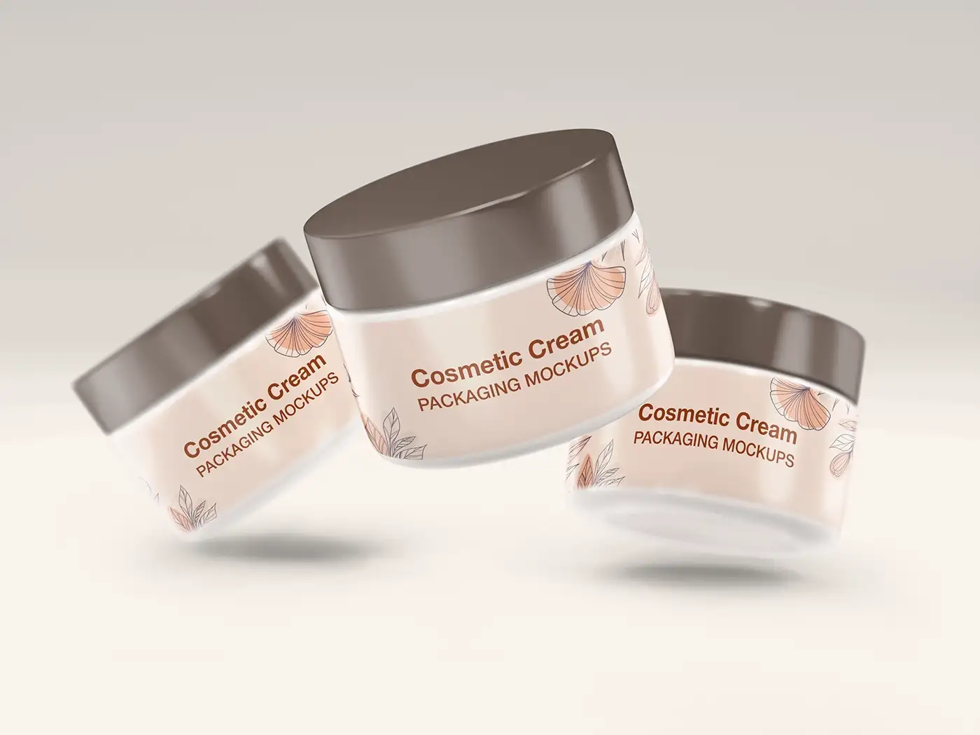 Cosmetic Cream Box Packaging Mockups