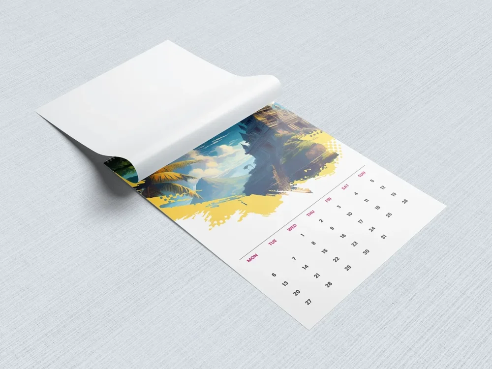  A3 Wall Calendar With Hook Mockups 