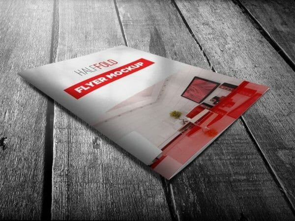 Half fold Flyer Mockup