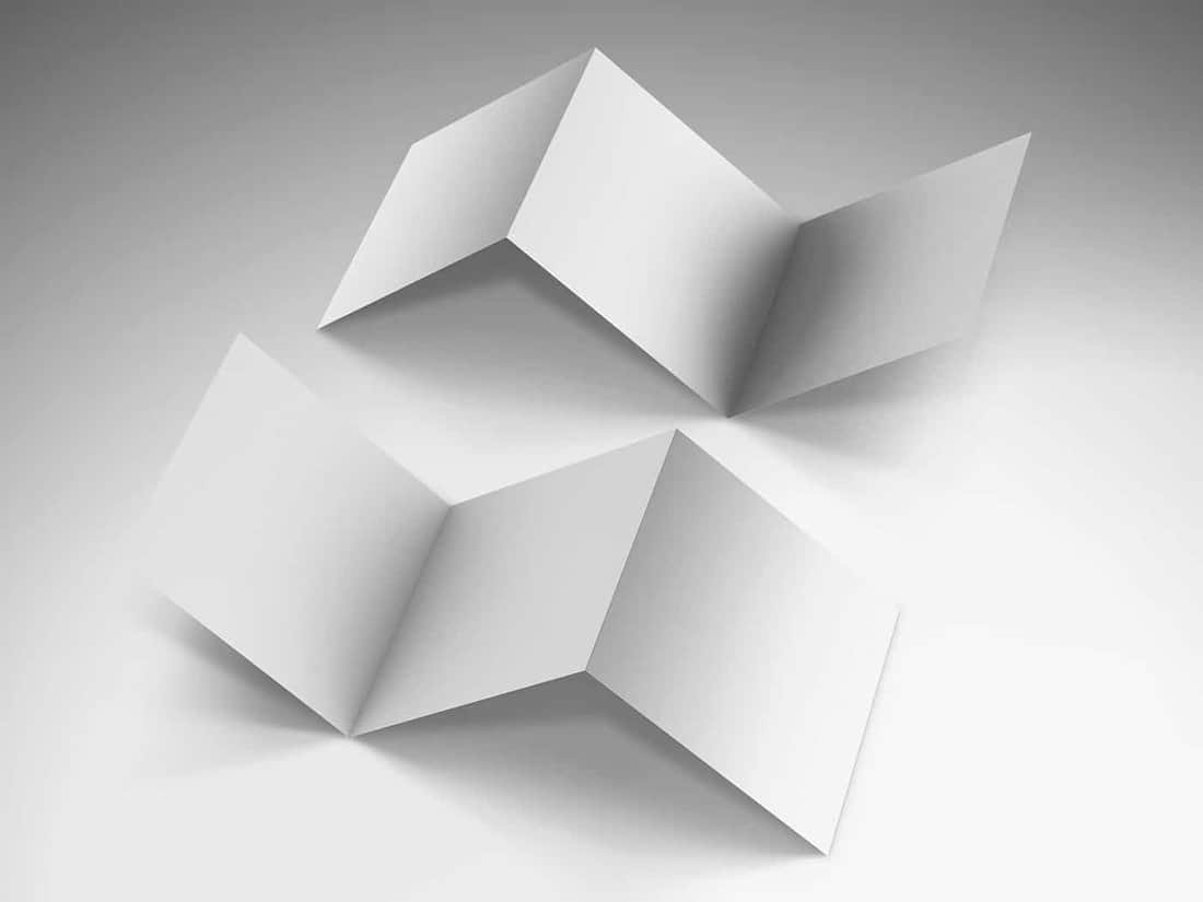 Square Z-Fold Brochure Mockup