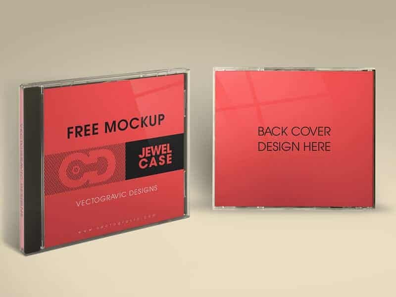 Free CD Jewel Case Mockup