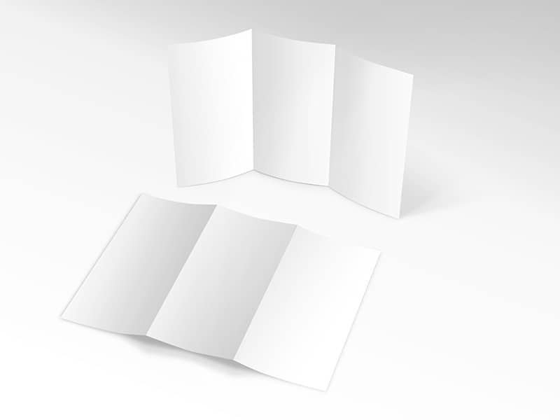 8.5 X 14 Legal Trifold Brochure Mockups