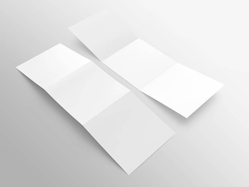 Square Trifold Brochure Mockups