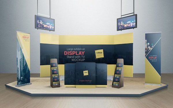 Various Tradeshow Exhibition Booth Mockups