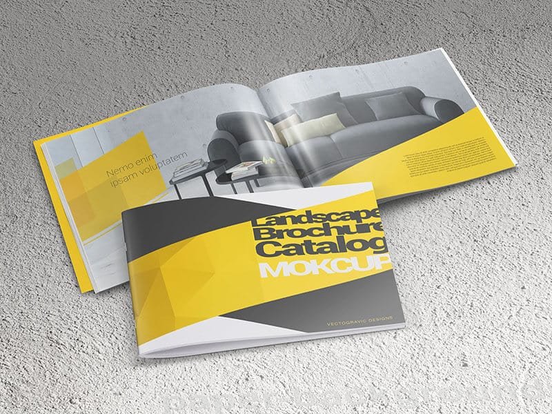 Landscape Brochure Catalog Mockups