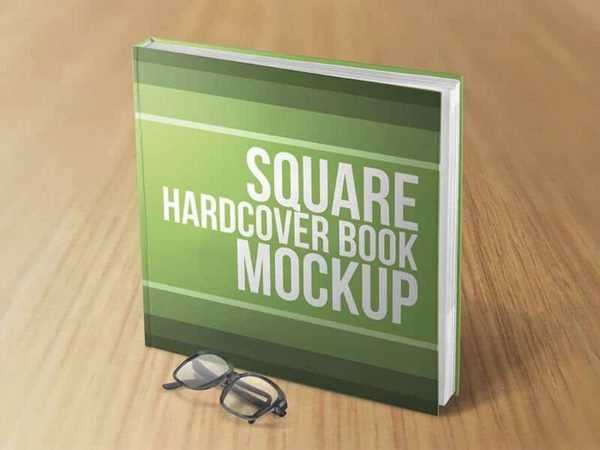 Square Hardcover Book Mockups