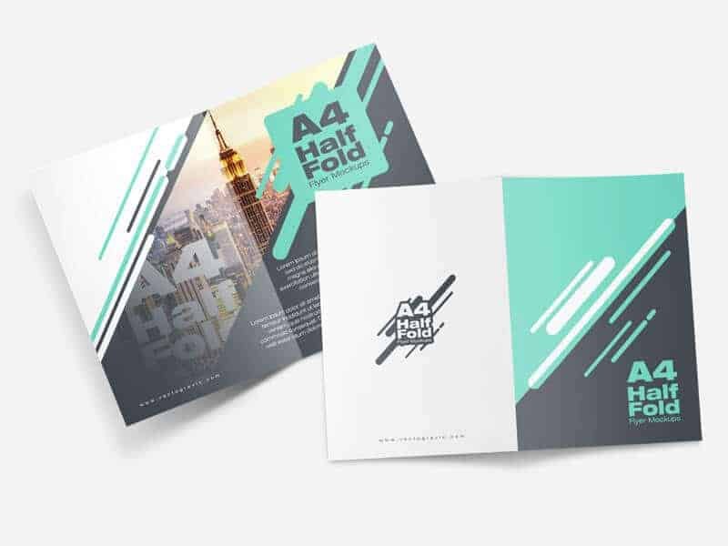 02 A4 Half Fold Flyer Mockups