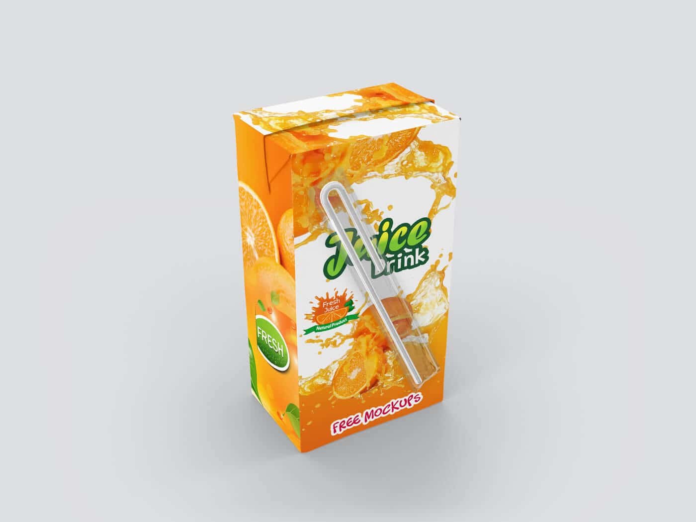 Juice Drink Packaging Mockup