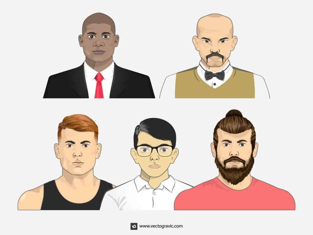 Customizable Vector Avatar Head