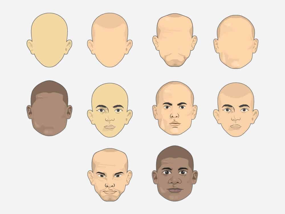 Customizable Vector Avatar Head