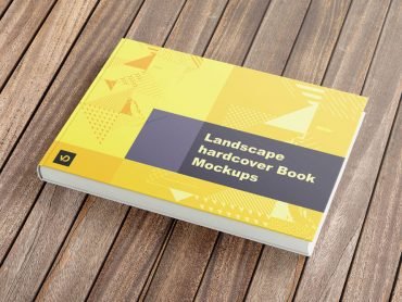 Landscape hardcover Book Mockup