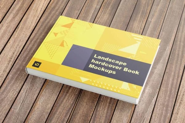 Landscape hardcover Book Mockup