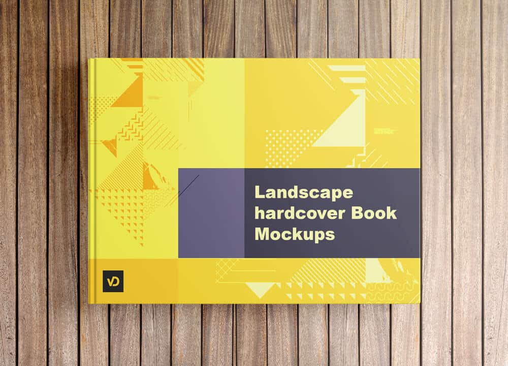 Landscape Hardcover Book Mockup On Vectogravic Design