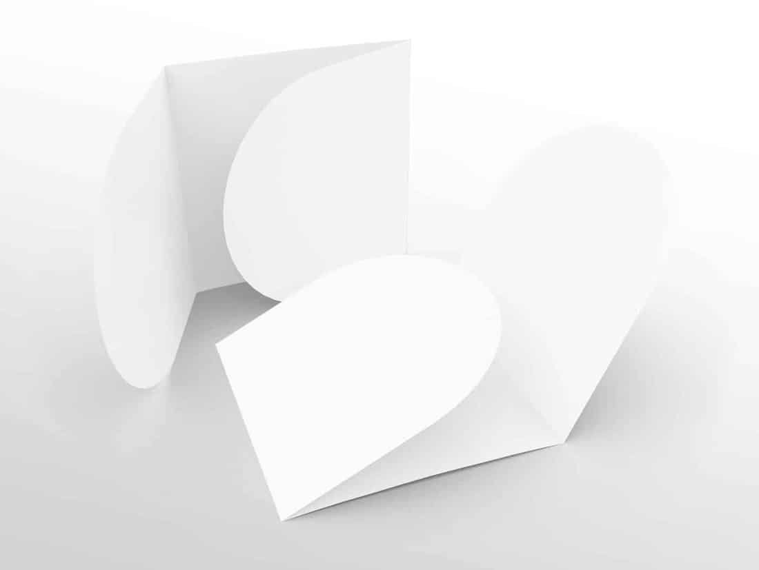 Rounded Square Tri-Fold Brochure Mockups