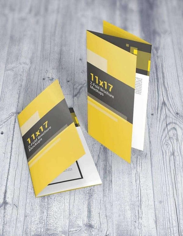 11×17 Z-Fold Brochure Mockups