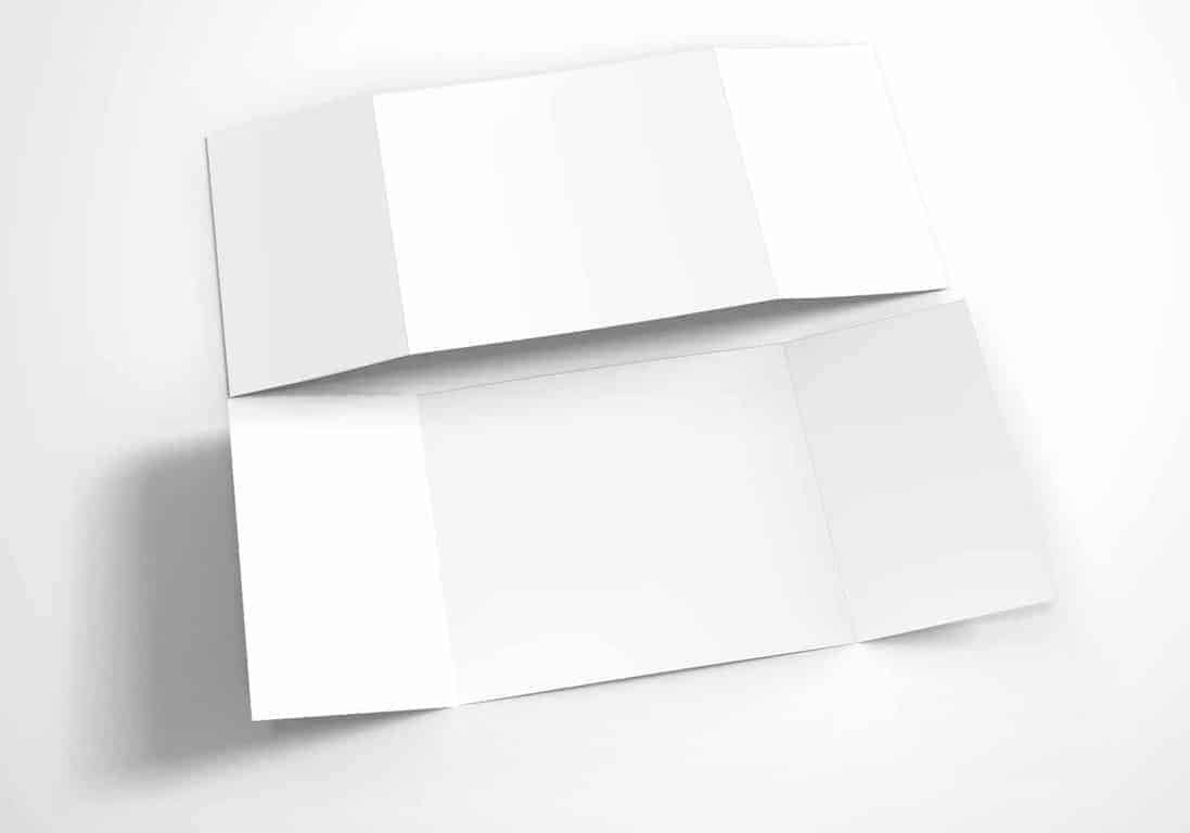 11×25.5 Gatefold Brochure Mockups