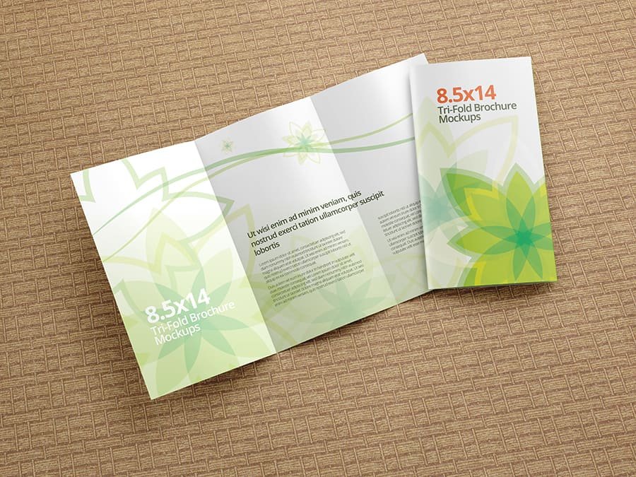 Download Trifold Brochure Mockups 8.5x14 size on Vectogravic Design ...