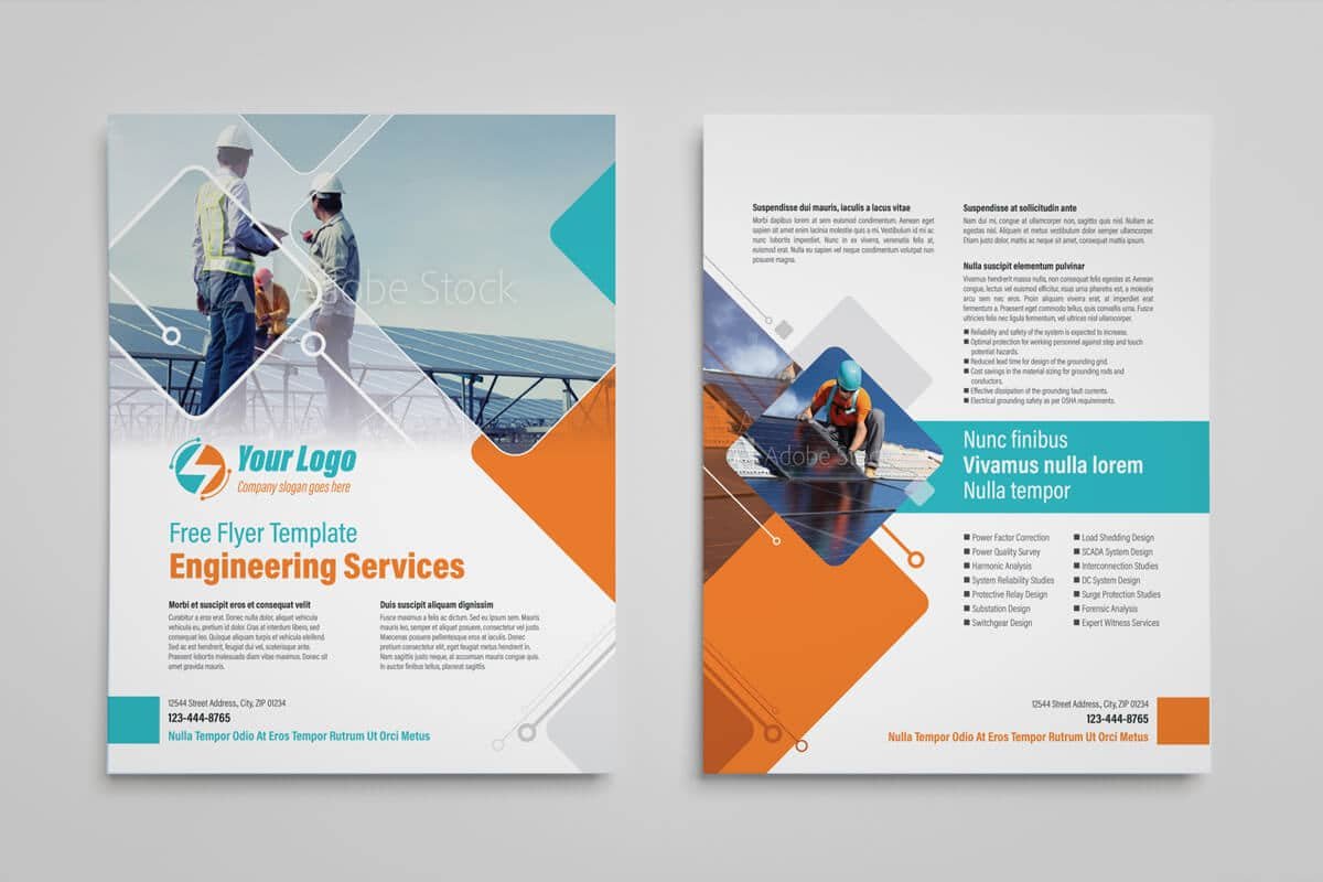 Power Engineering Services Flyer Template | Vectogravic Design