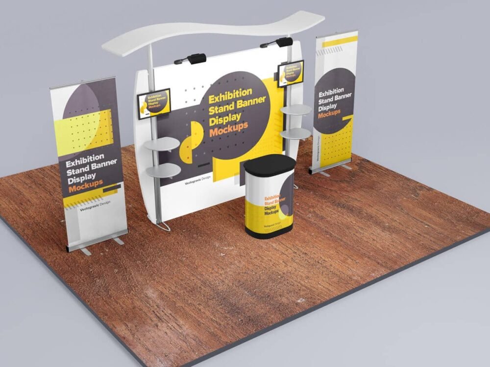  Exhibition Stand Banner Display Mockups 