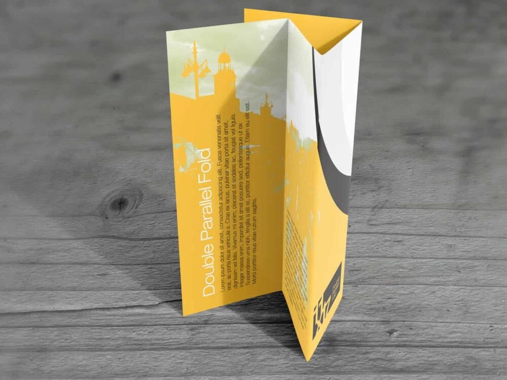  11x17 Double parallel Fold Brochure Mockups 