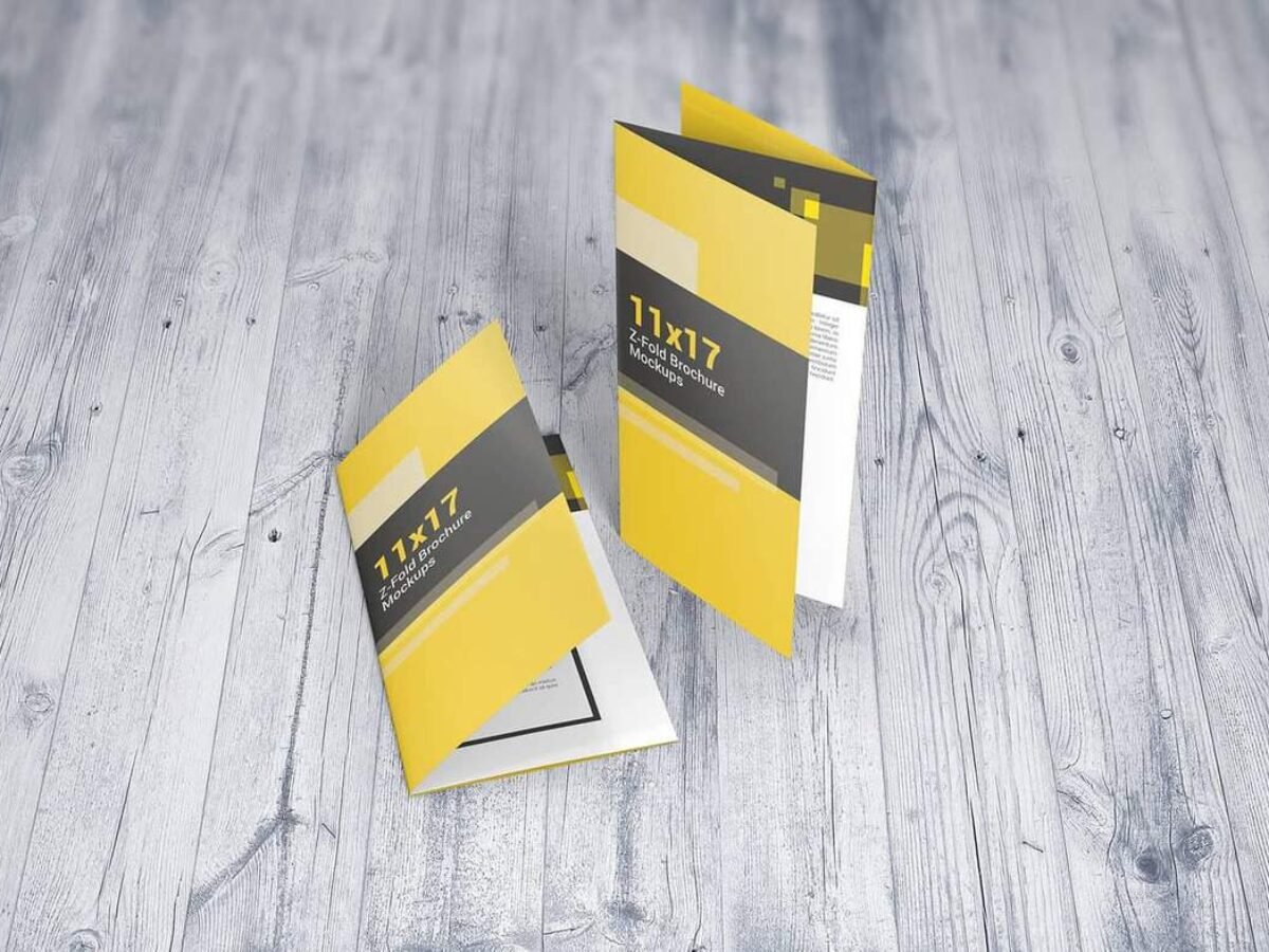 11x17 Z-Fold Brochure Mockups
