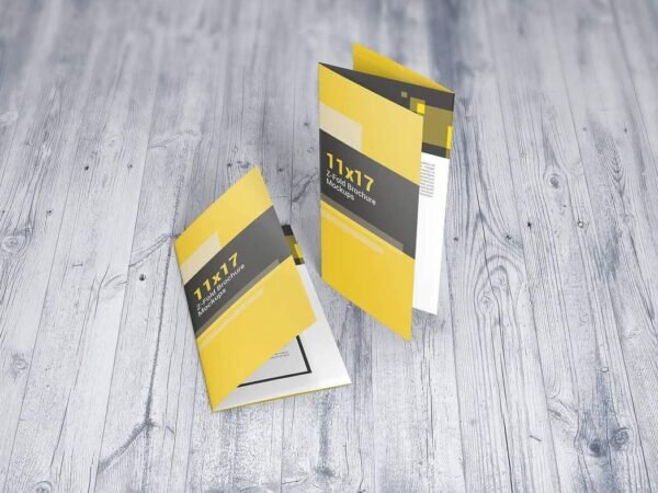 11x17 Z-Fold Brochure Mockups