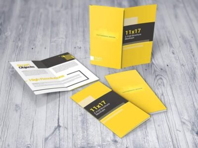 11×17 Z-Fold Brochure Mockups