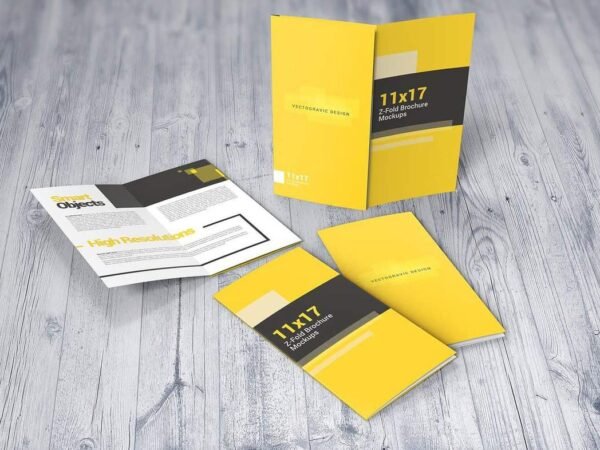 11×17 Z-Fold Brochure Mockups