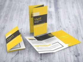 11×17 Z-Fold Brochure Mockups