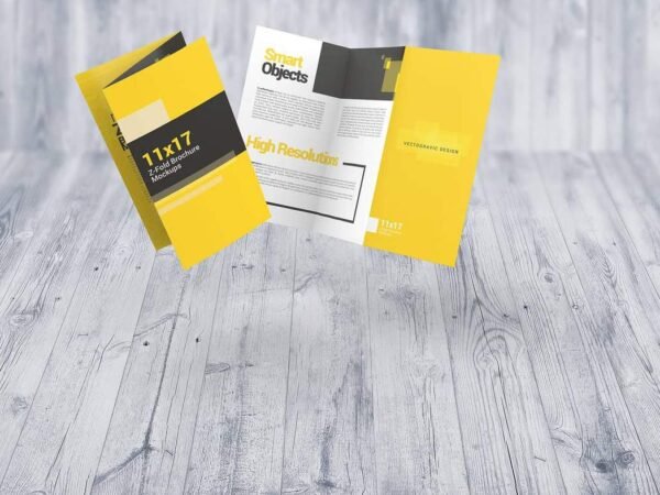 11x17 Z-Fold Brochure Mockups