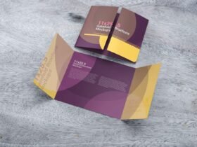 11×25.5 Gatefold Brochure Mockups