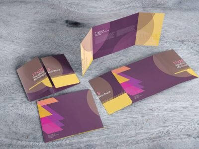 11x25.5 Gatefold Brochure Mockups