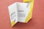 16x9 Double Parallel Fold Brochure Mockups