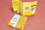 16×9 Double Parallel Fold Brochure Mockups