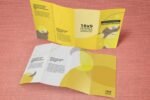 16x9 Double Parallel Fold Brochure Mockups