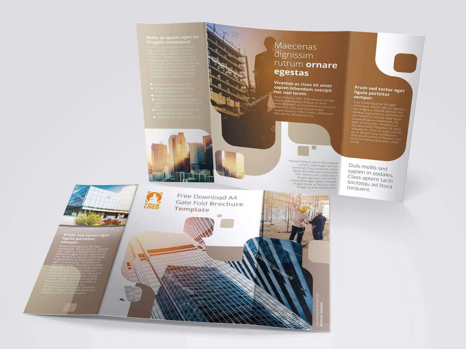 17 x 11 Gate Fold Brochure Mockup 03