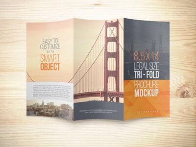 tri-fold brochure mockup