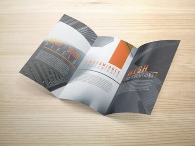 tri-fold brochure mockup