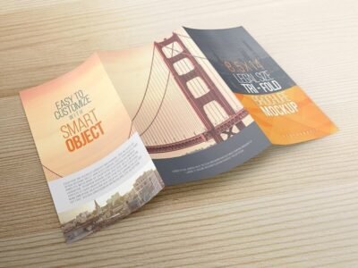 tri-fold brochure mockup