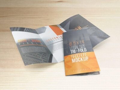 tri-fold brochure mockup