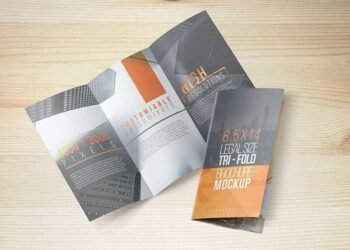 tri-fold brochure mockup