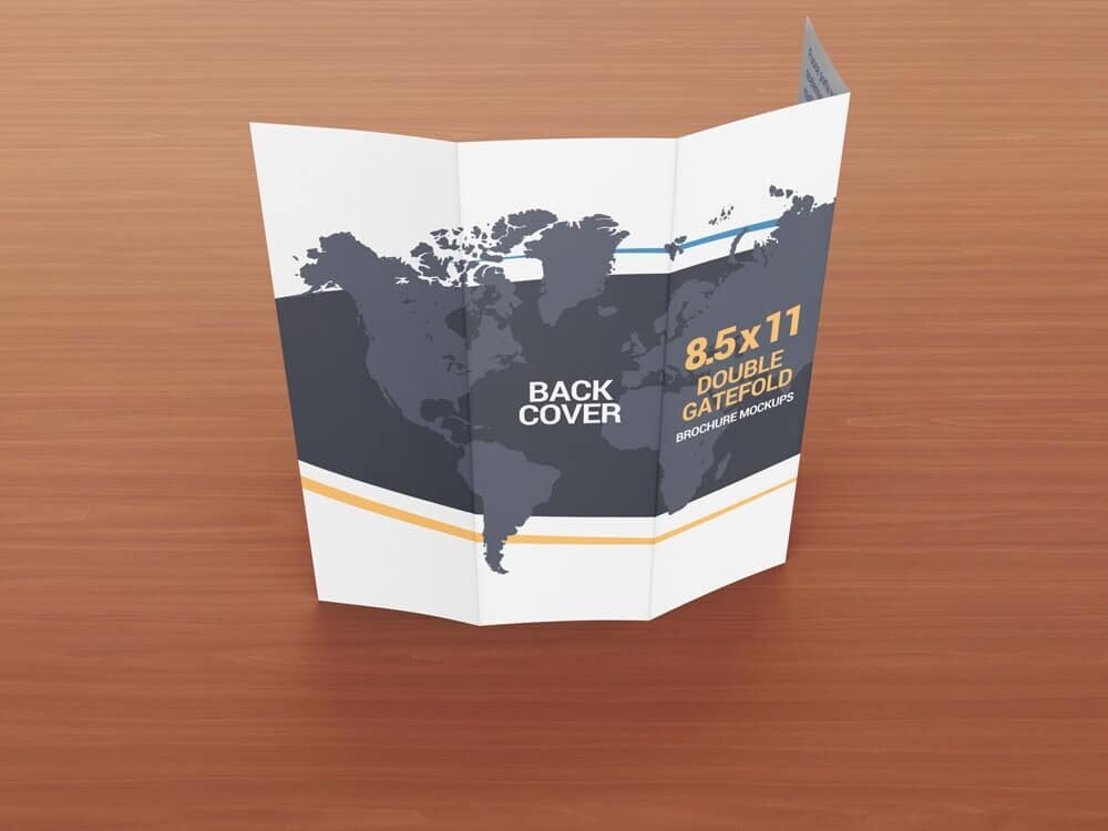  8.5 x 11 Double Gate Fold Brochure Mockup 03 