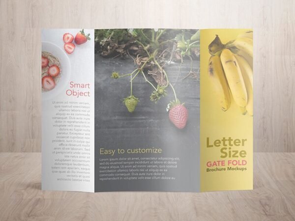 8.5x11 Gatefold Brochure Mockups