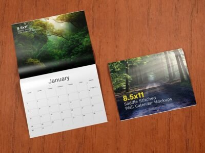 8.5x11 Wall Calendar Mockups