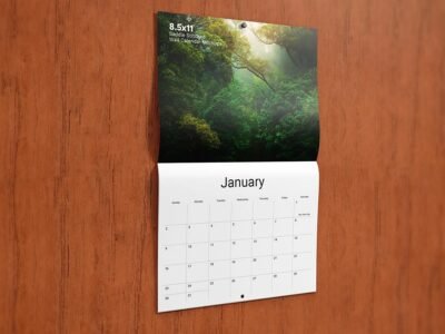 8.5x11 Wall Calendar Mockups