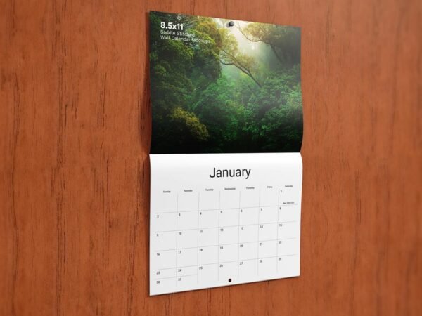 8.5x11 Wall Calendar Mockups