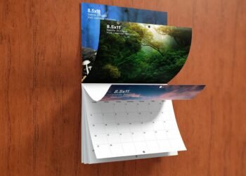 8.5x11 Wall Calendar Mockups