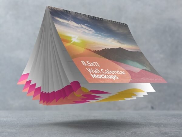 8.5x11 Wall Calendar Mockups Search 06