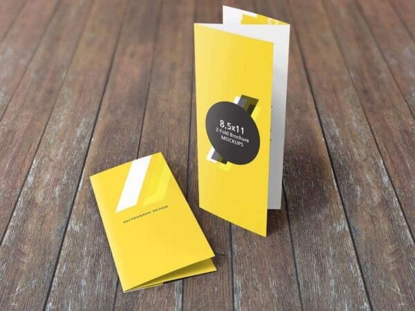 8.5x11 Z-Fold Brochure Mockups