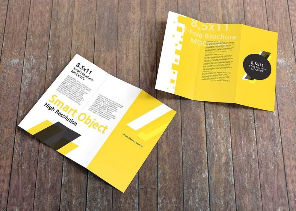  8.5x11 Z-Fold Brochure Mockups 